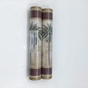 10 yd Warner Wallpaper Borders Roman Architecture Palms Mediterranean Red Gold